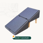 2 in 1 Hundehocker Luna - Gelenkschonende Hunderampe in Grau