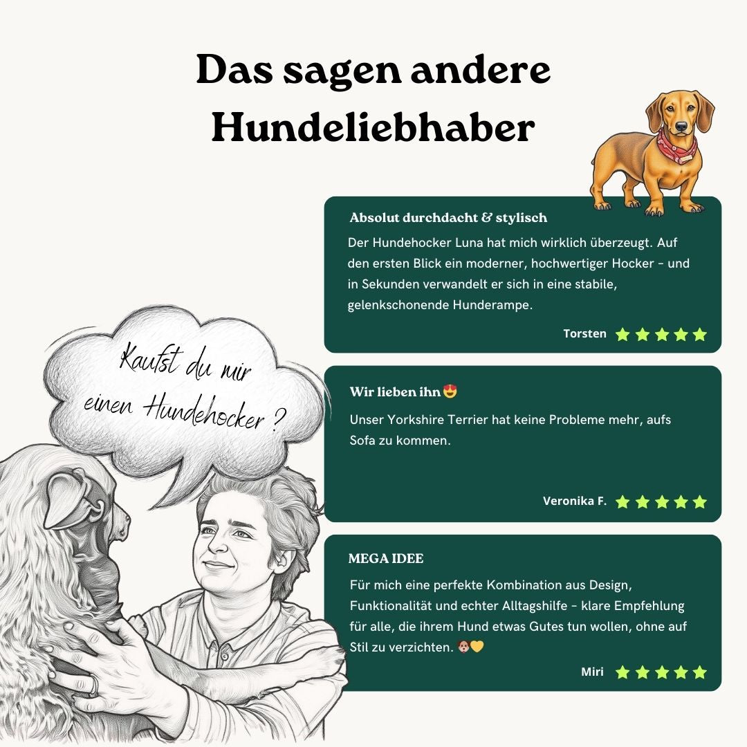 2 in 1 Hundehocker Luna - Beige